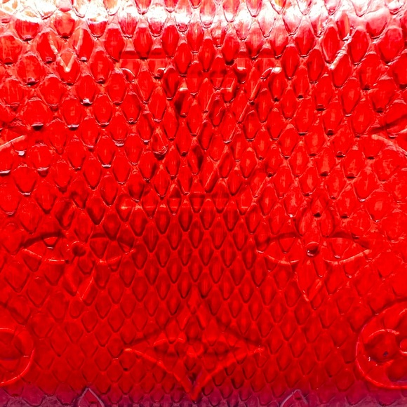 Louis Vuitton Zippy Wallet Round Zipper Long Monogram Exotic Python Orange - Picture 3 of 12